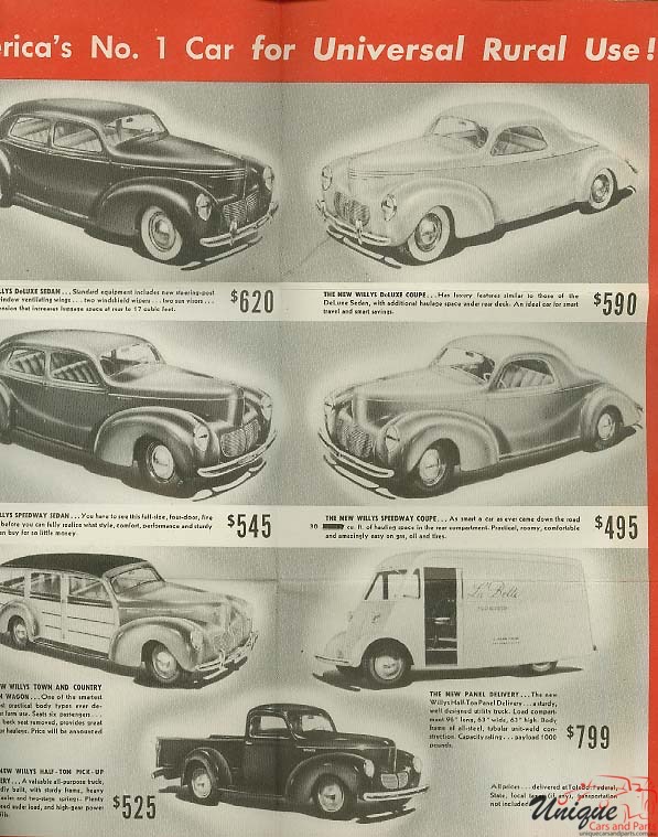 1940 Willys Brochure Page 1